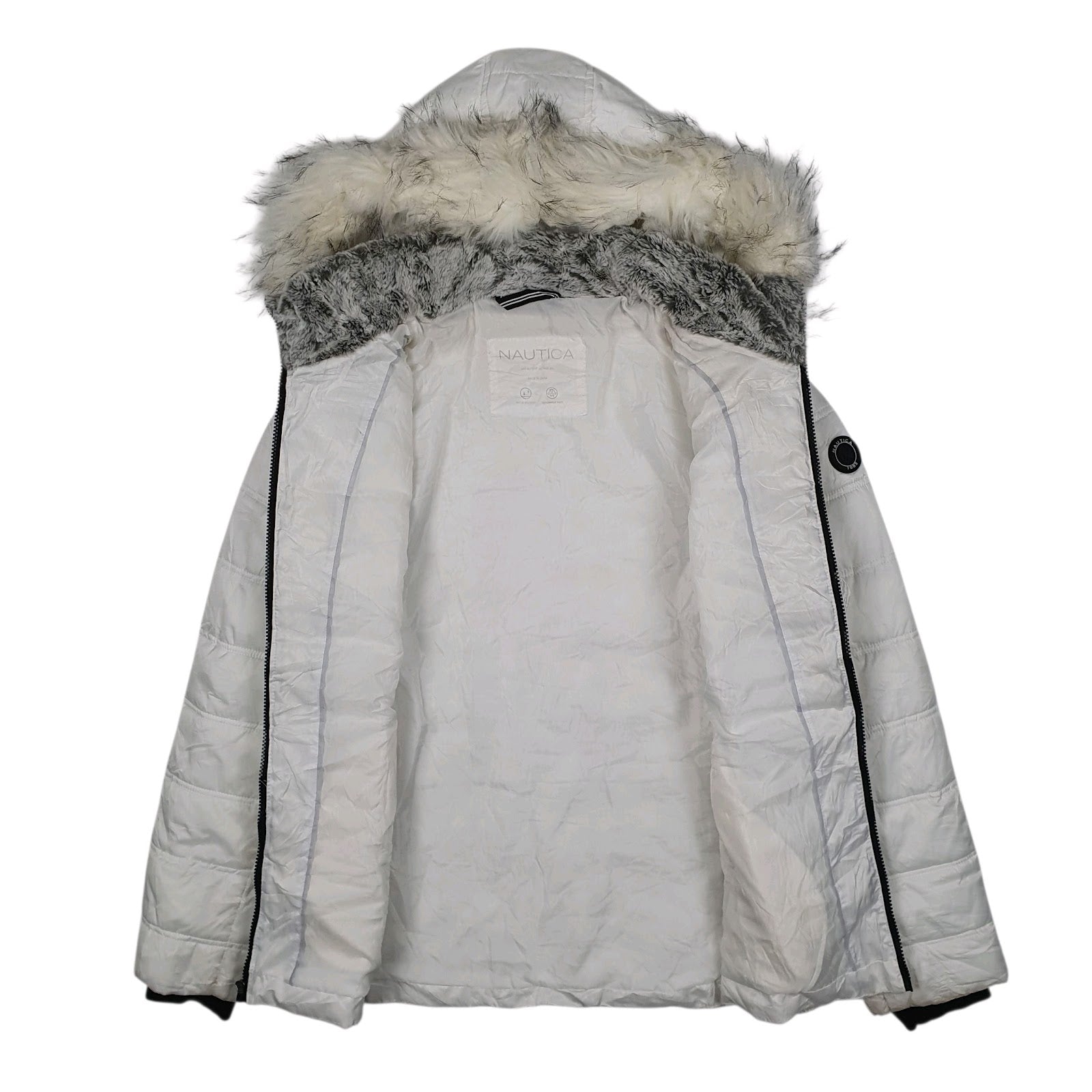 Womens White Nautica Parka  Coat
