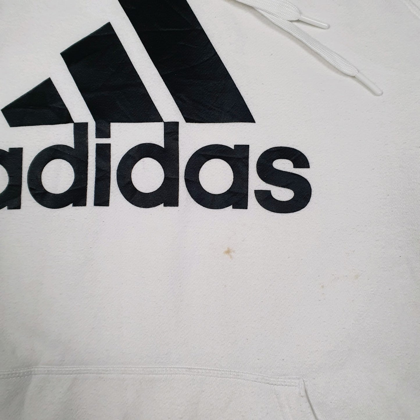 Mens White Adidas  Hoodie Jumper