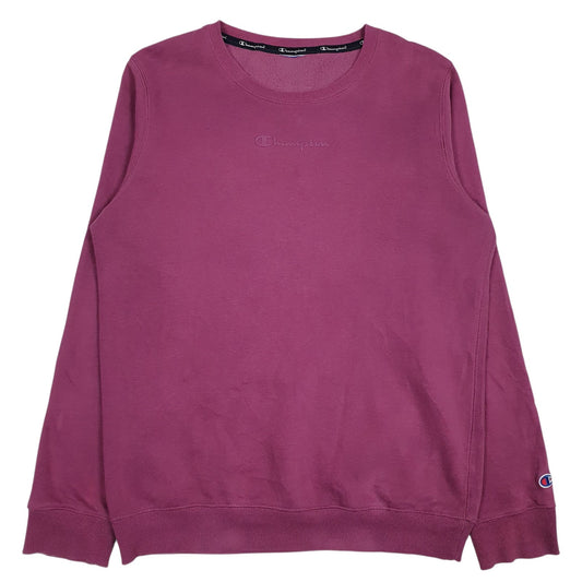 Mens Purple Champion  Crewneck Jumper
