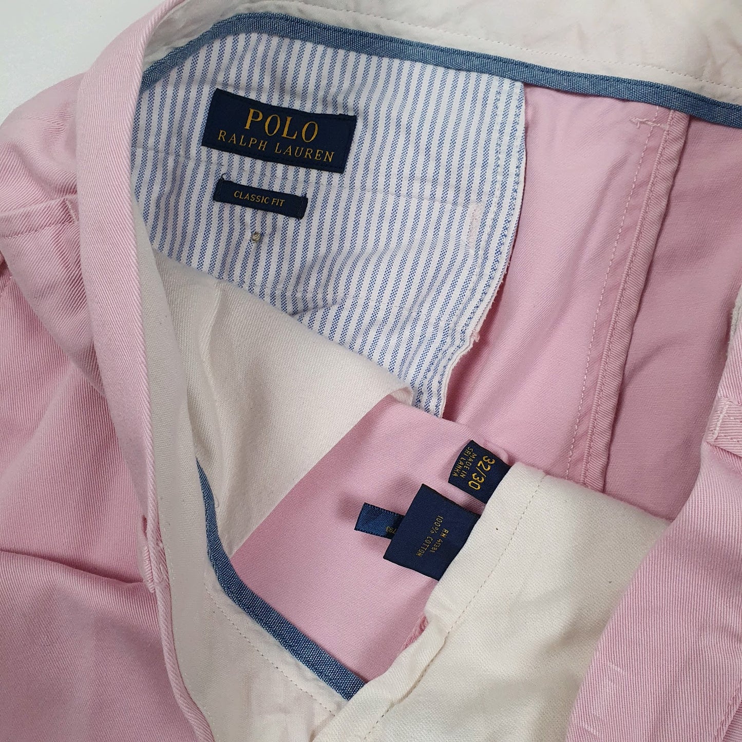 Mens Pink Polo Ralph Lauren Classic Fit  Trousers