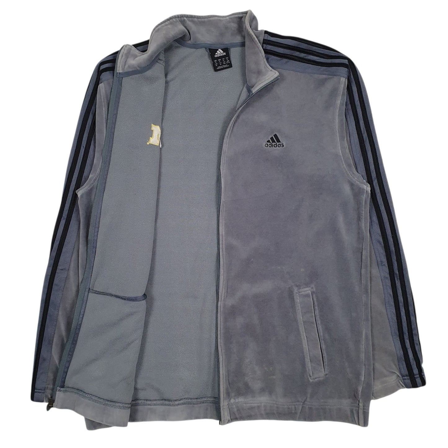 Mens Grey Adidas  Full Zip Jumper