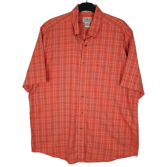 Mens Red Eddie Bauer  Short Sleeve Shirt