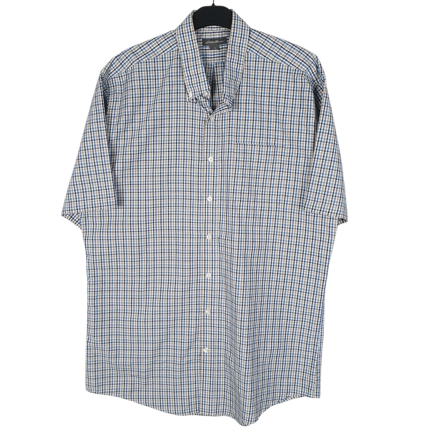 Mens Blue Eddie Bauer  Short Sleeve Shirt