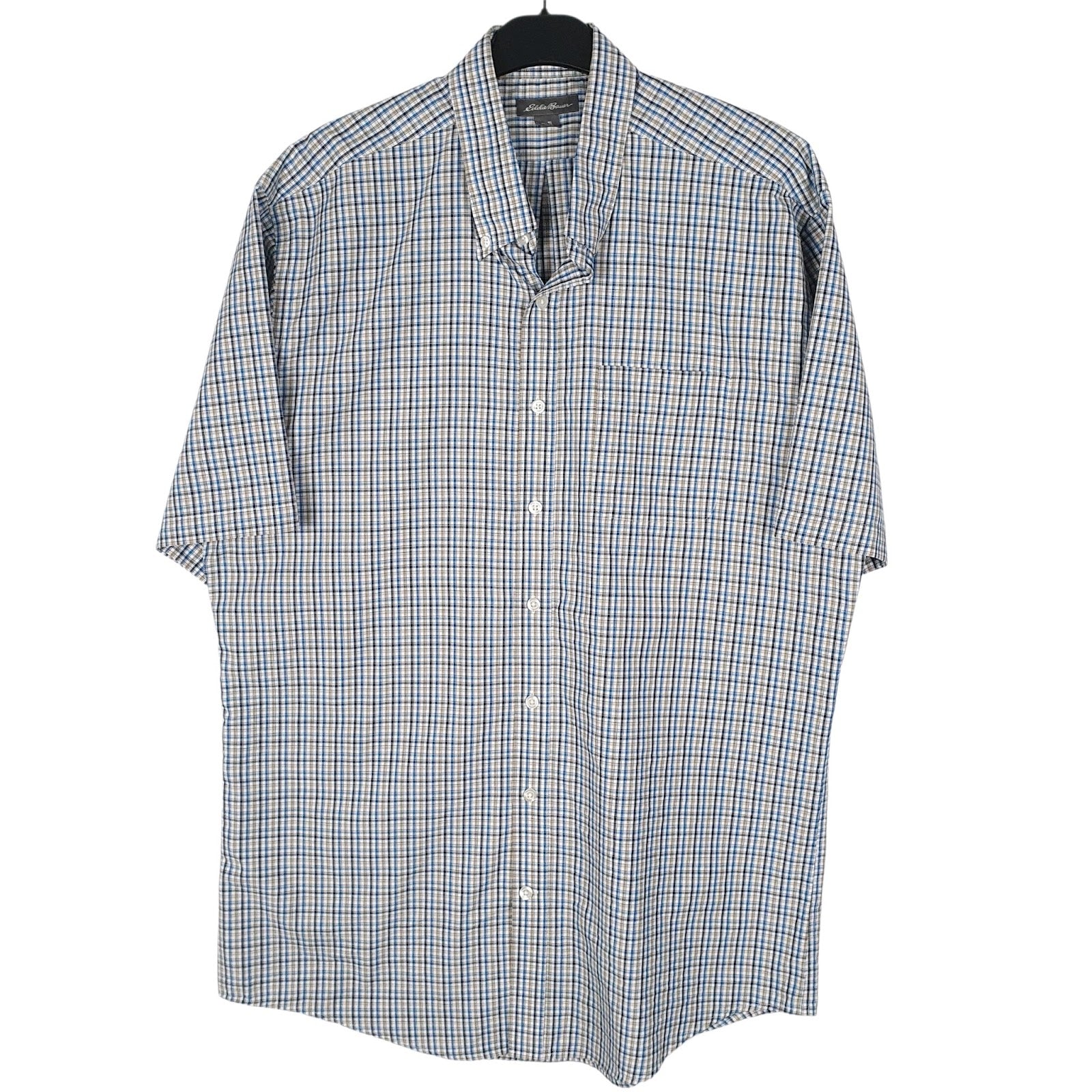 Mens Blue Eddie Bauer  Short Sleeve Shirt