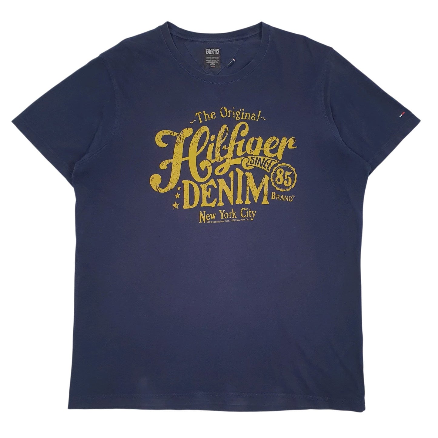 Mens Navy Tommy Hilfiger Spellout Short Sleeve T Shirt