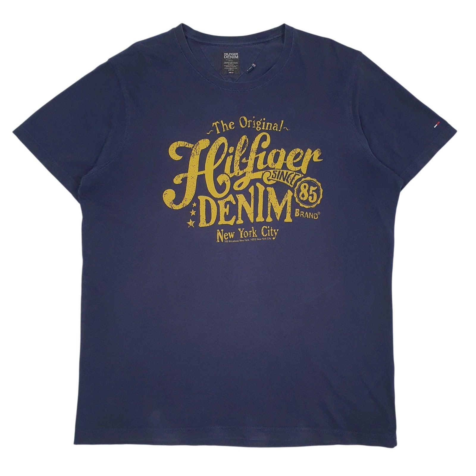 Mens Navy Tommy Hilfiger Spellout Short Sleeve T Shirt