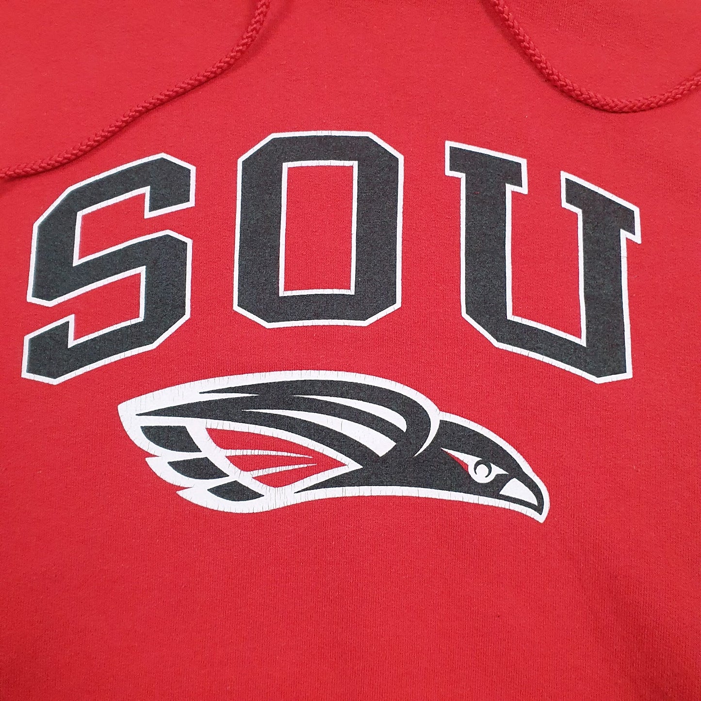 Mens Red Champion Southern Oregon Raiders Hoodie Jumper