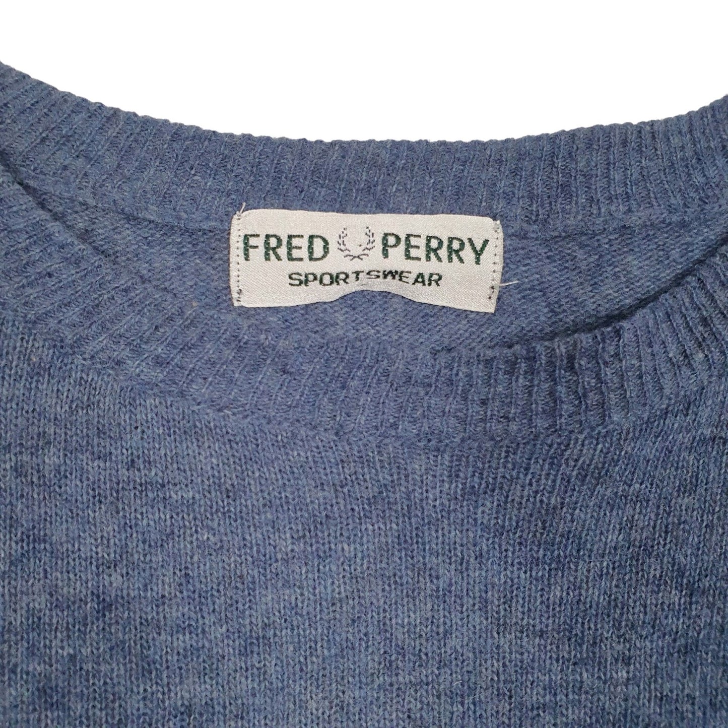 Mens Blue Fred Perry Sportswear Crewneck Jumper