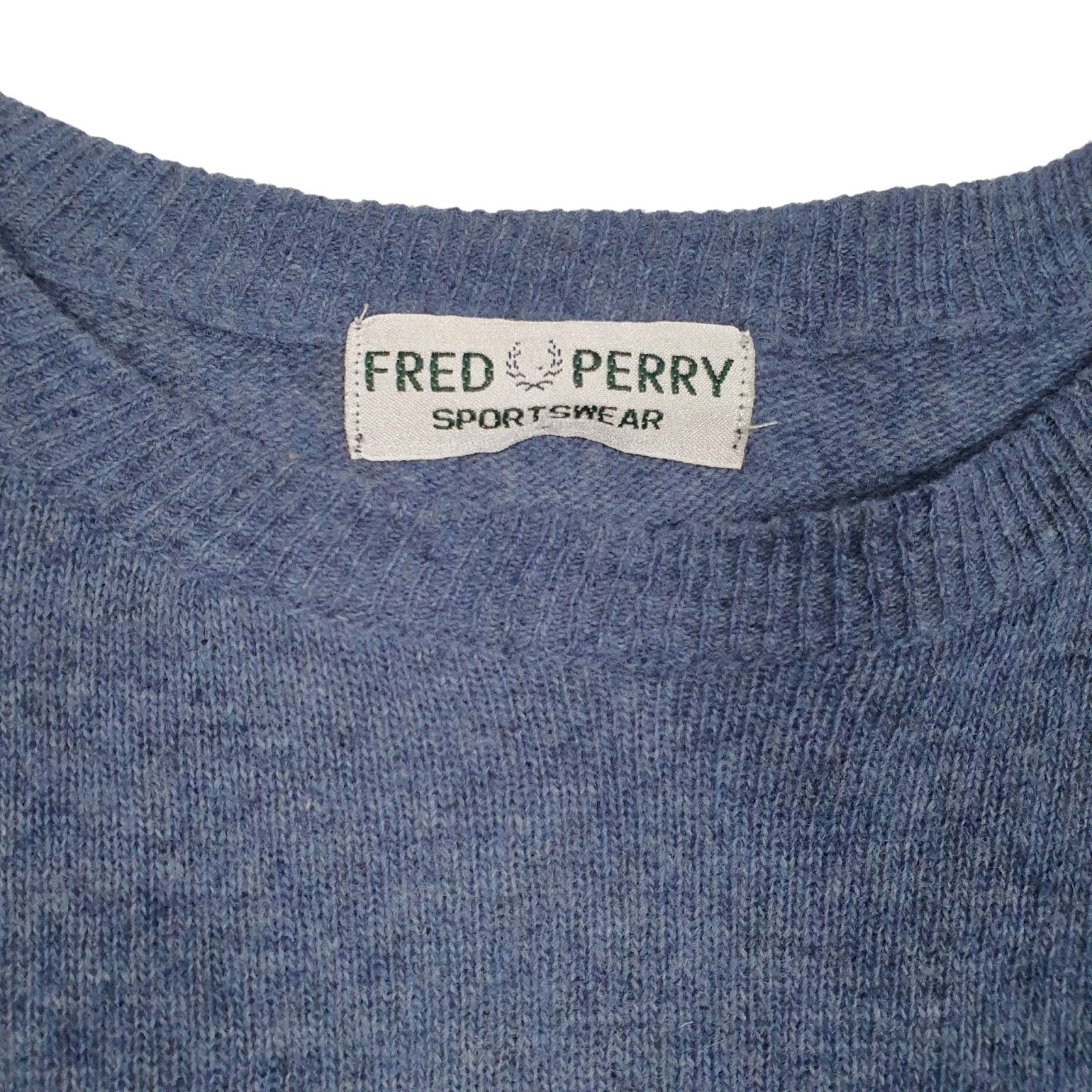 Mens Blue Fred Perry Sportswear Crewneck Jumper