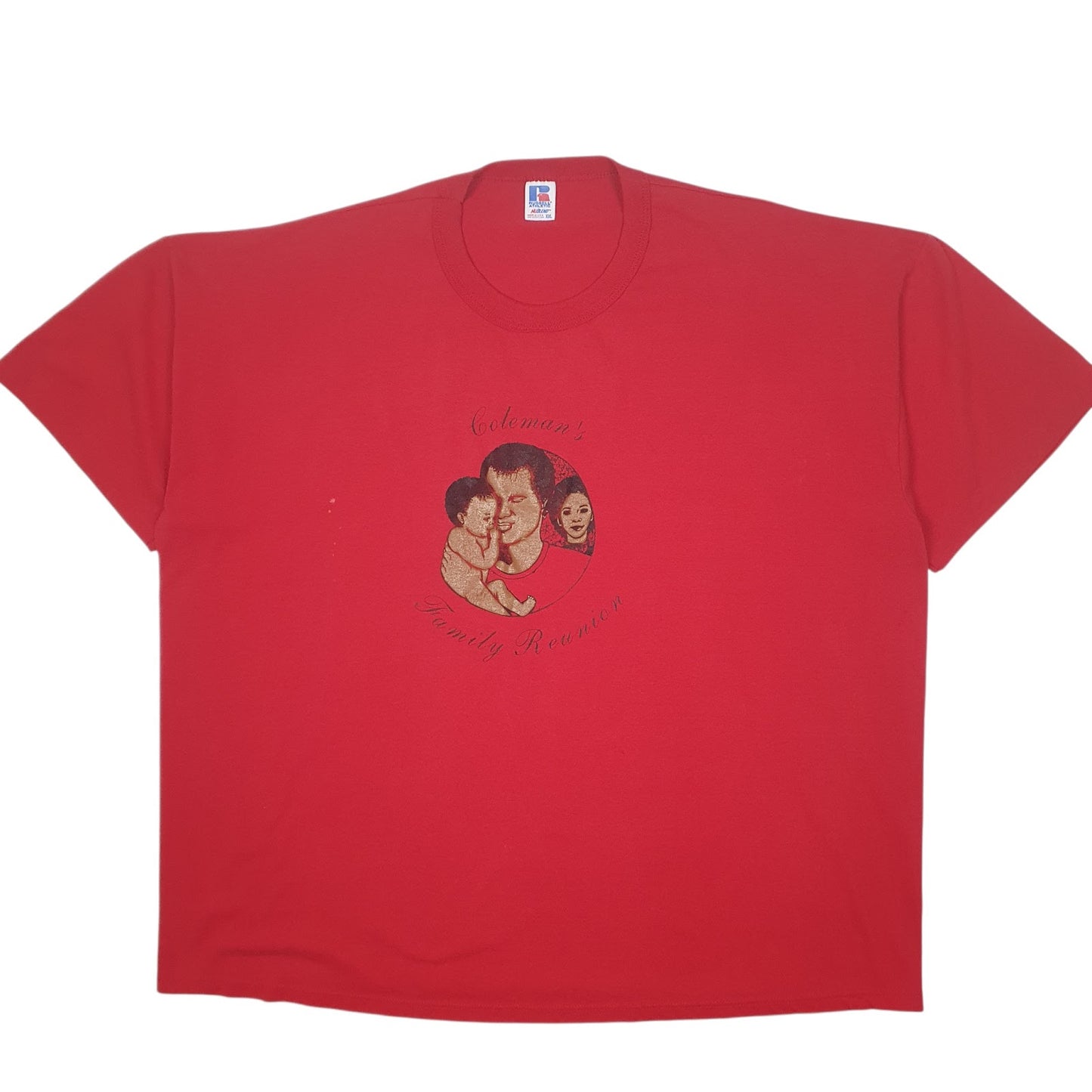 Mens Red Russell Athletic Vintage 90s Single Stich Short Sleeve T Shirt
