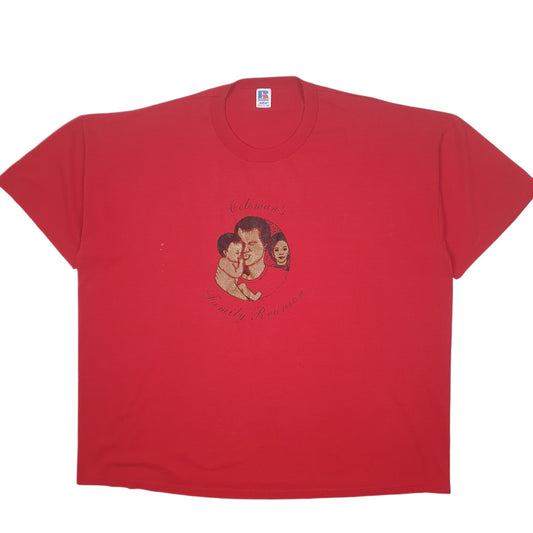 Mens Red Russell Athletic Vintage 90s Single Stich Short Sleeve T Shirt