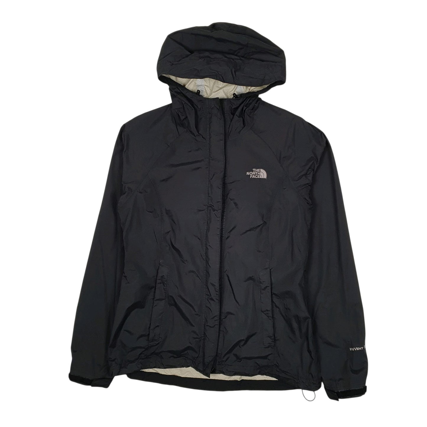 Womens Black The North Face Hyvent Full Zip Coat