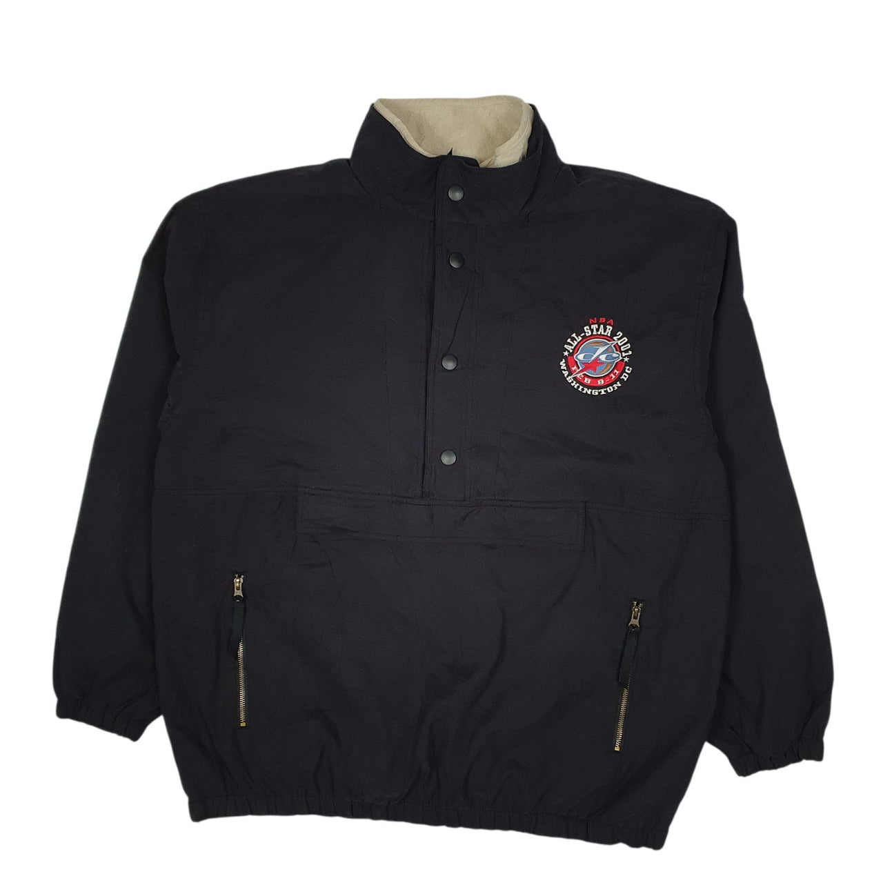 Mens Navy Lee Vintage 2001 NBA All Stars Washington Fleece Lined Pullover  Coat