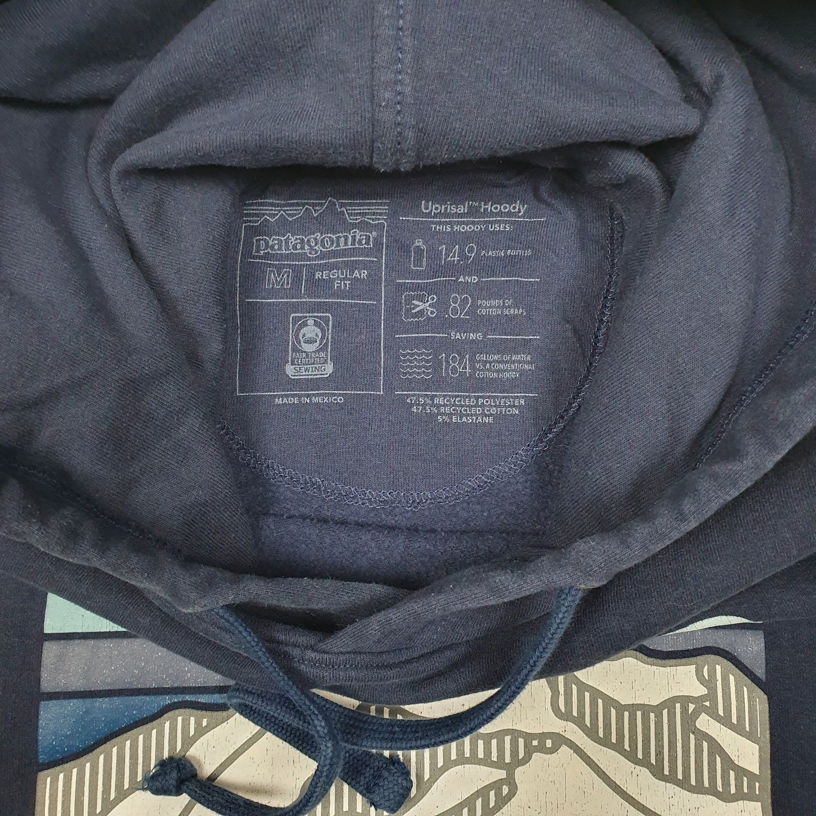 Mens Navy Patagonia Uprisal Hoodie Jumper
