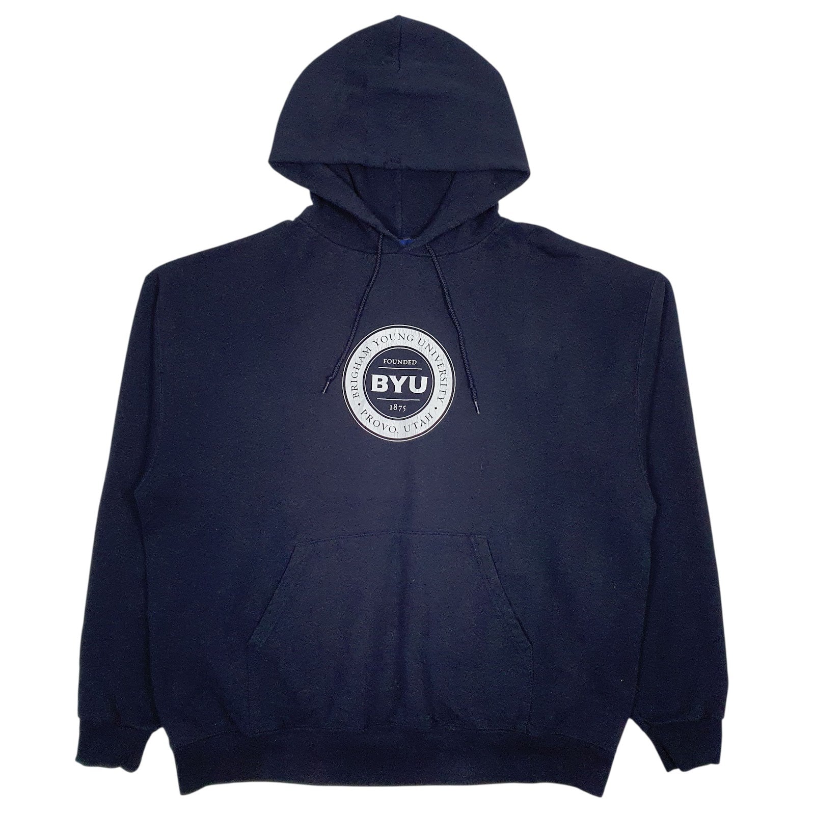 Mens Navy Champion BYU Hoodie Jumper