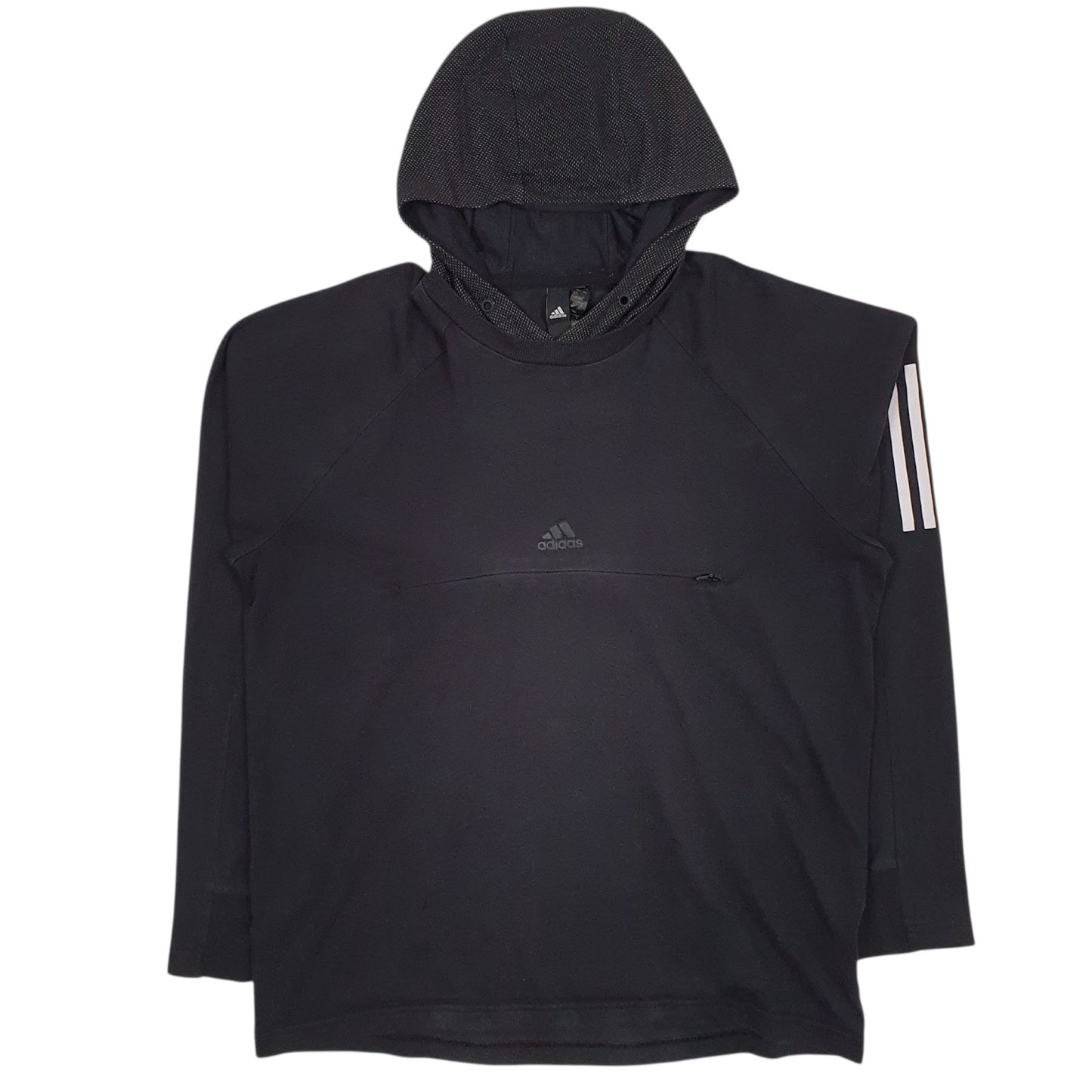 Mens Black Adidas Active Wear Lightweight Hoodie Jumper