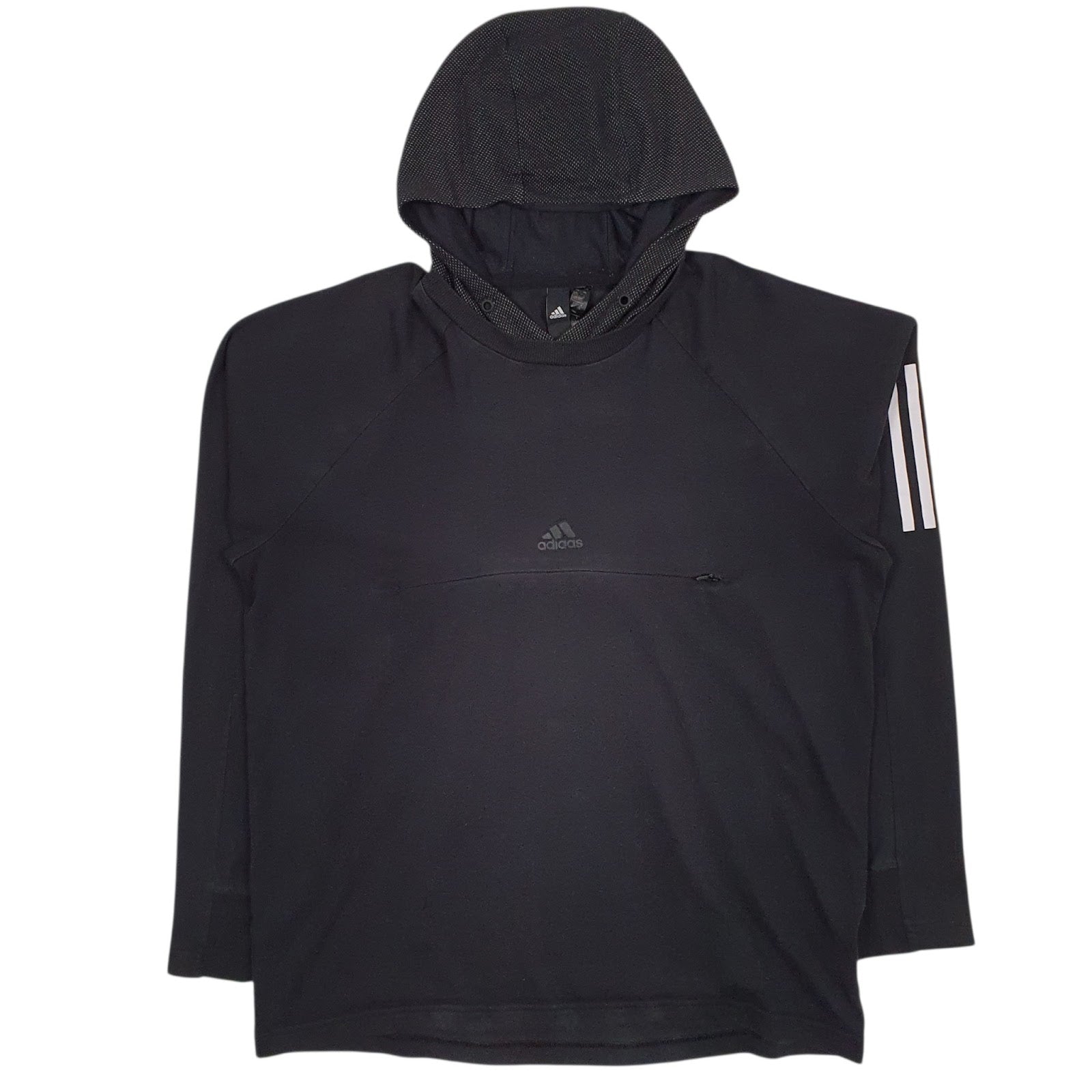 Mens Black Adidas Active Wear Lightweight Hoodie Jumper