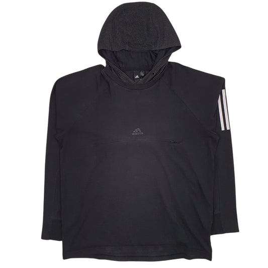 Mens Black Adidas Active Wear Lightweight Hoodie Jumper