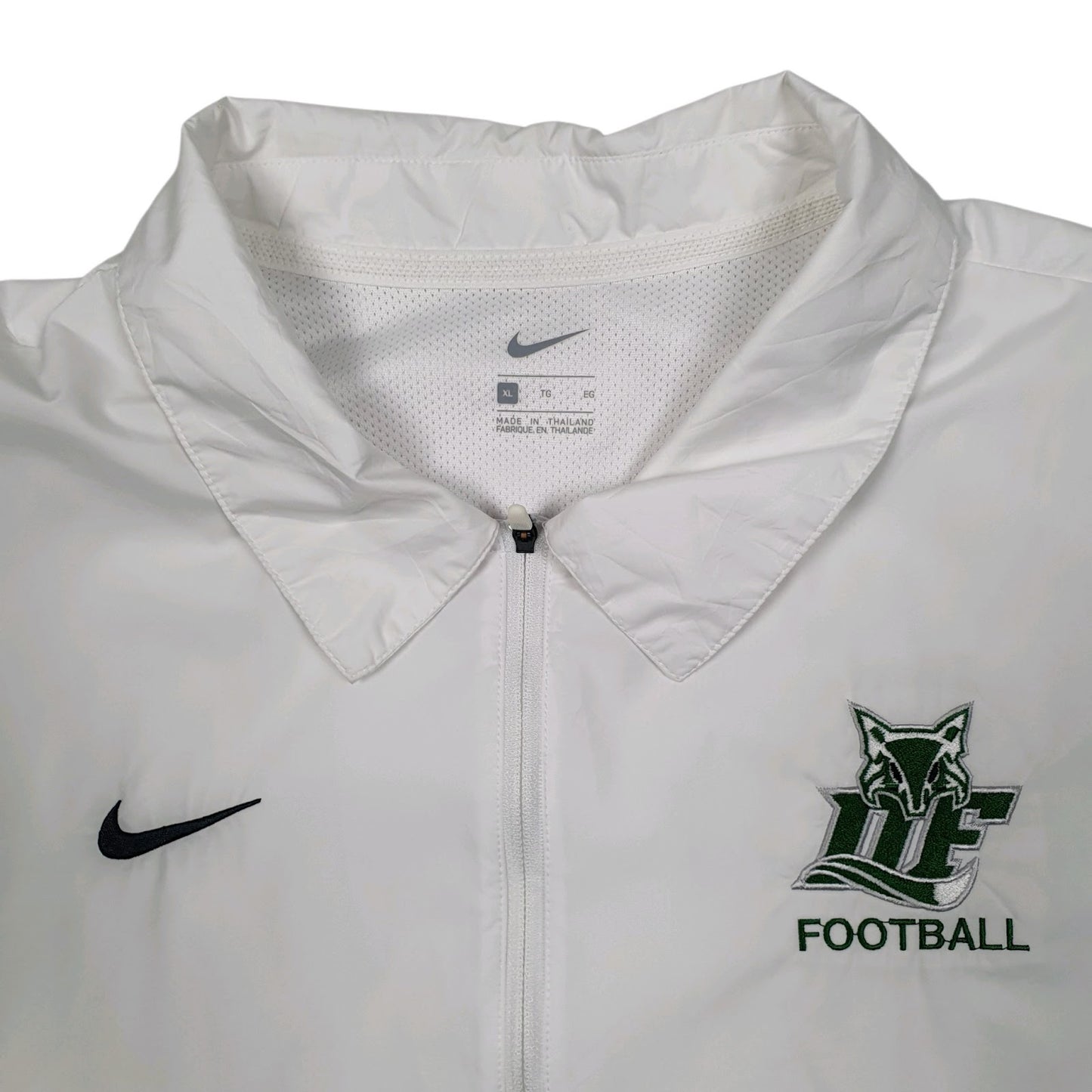 Mens White Nike Short Sleeve Full Zip Coat