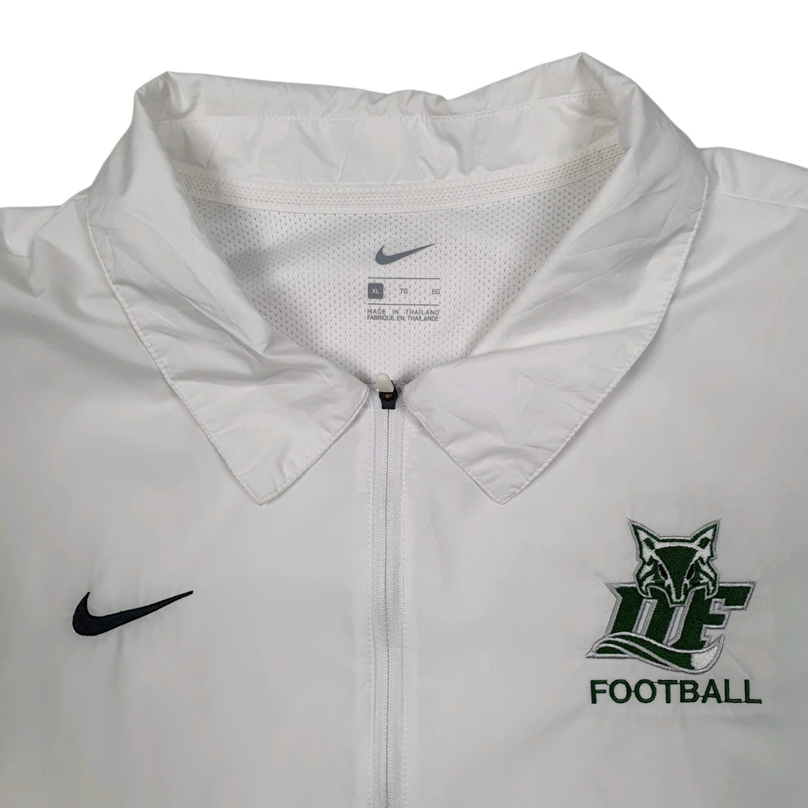 Mens White Nike Short Sleeve Full Zip Coat