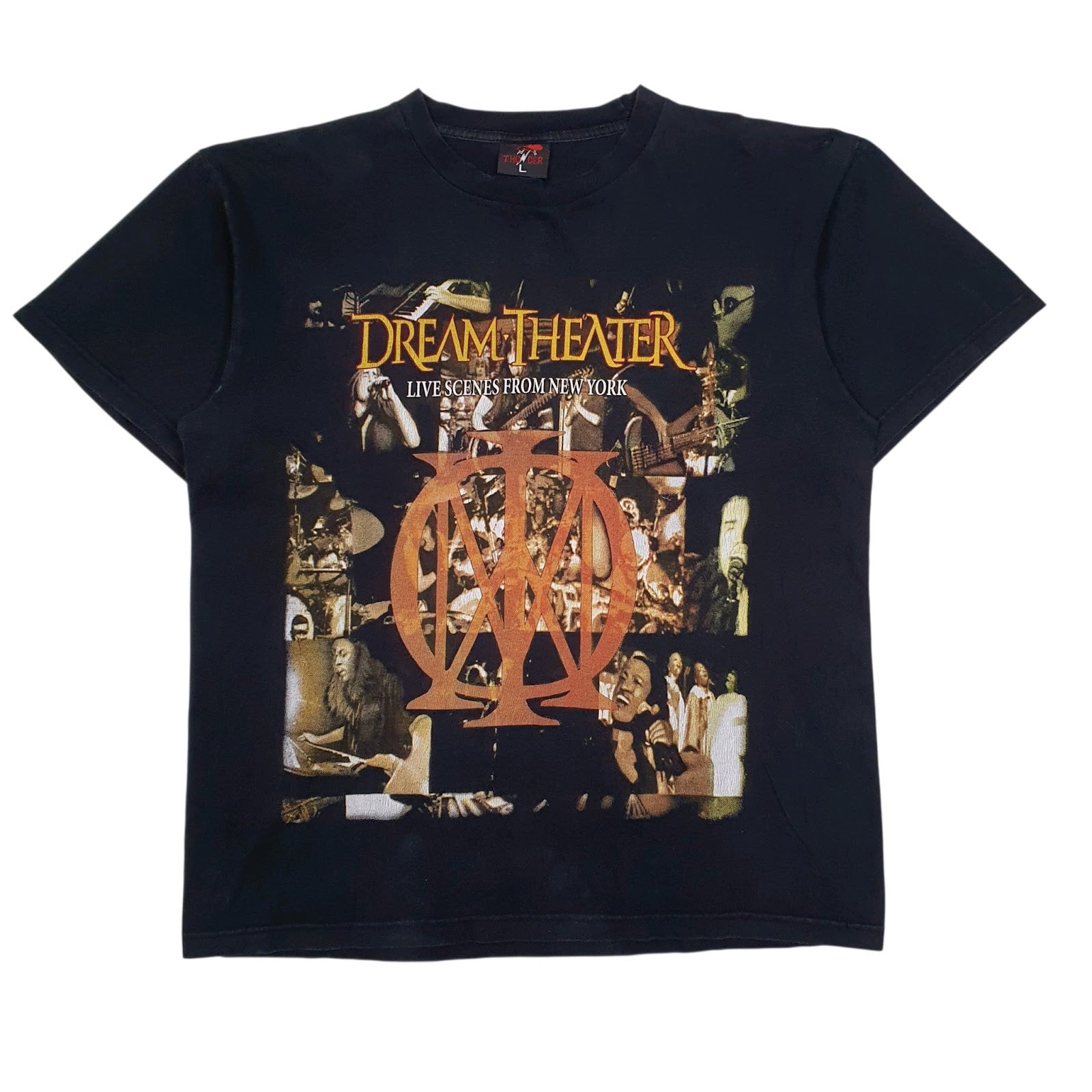 Mens Black Thunder Vintage Dream Theater Short Sleeve T Shirt