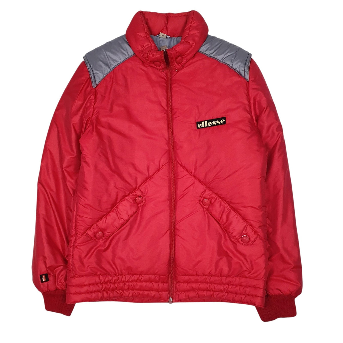 Mens Red Ellesse Vintage 90s Padded  Coat