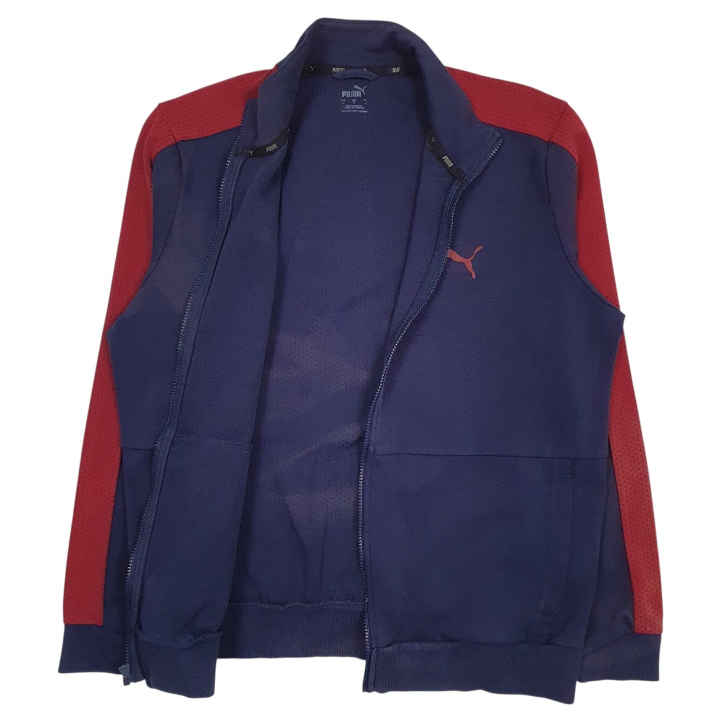 Mens Navy Puma  Full Zip Jumper
