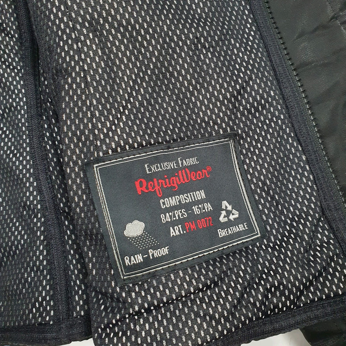 Womens Black Refrigiwear Windbreaker Padded Waterproof  Coat