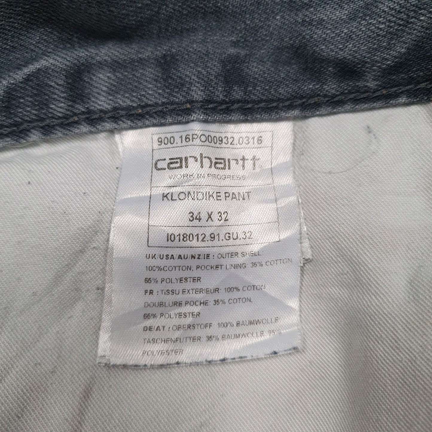 Mens Grey Carhartt   Jeans