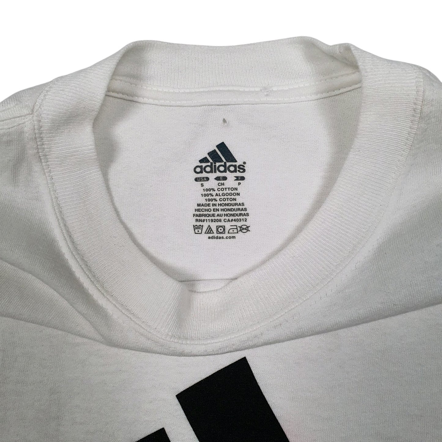 Mens White Adidas Basketball  T Shirt