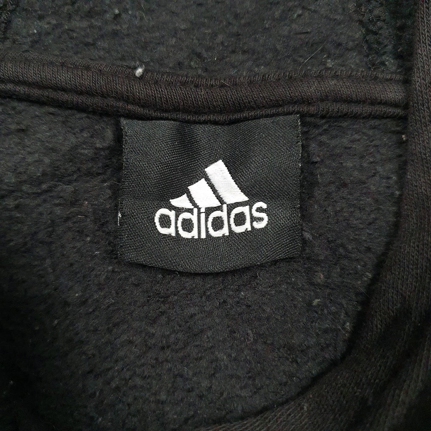 Womens Black Adidas Spellout Hoodie Jumper