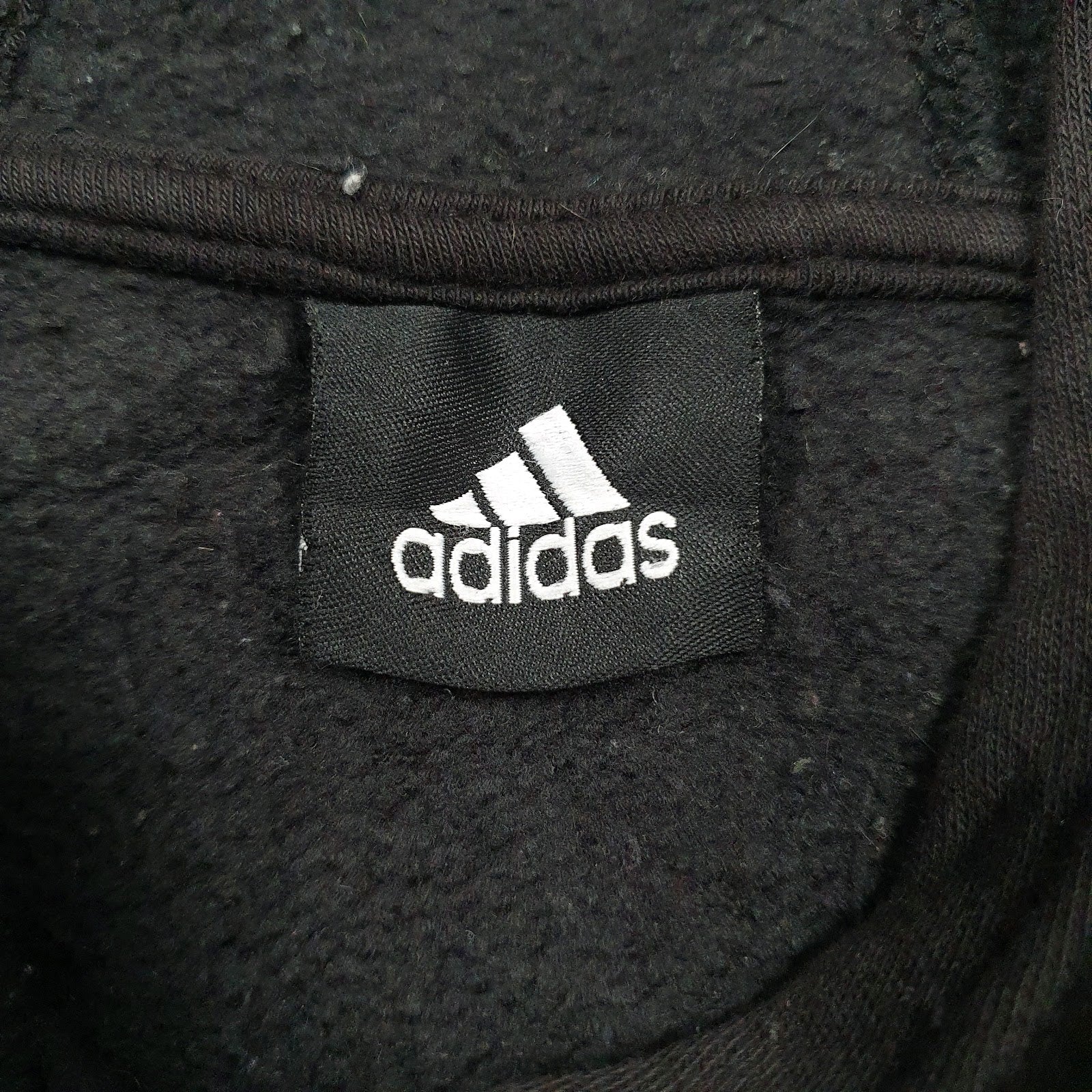 Womens Black Adidas Spellout Hoodie Jumper