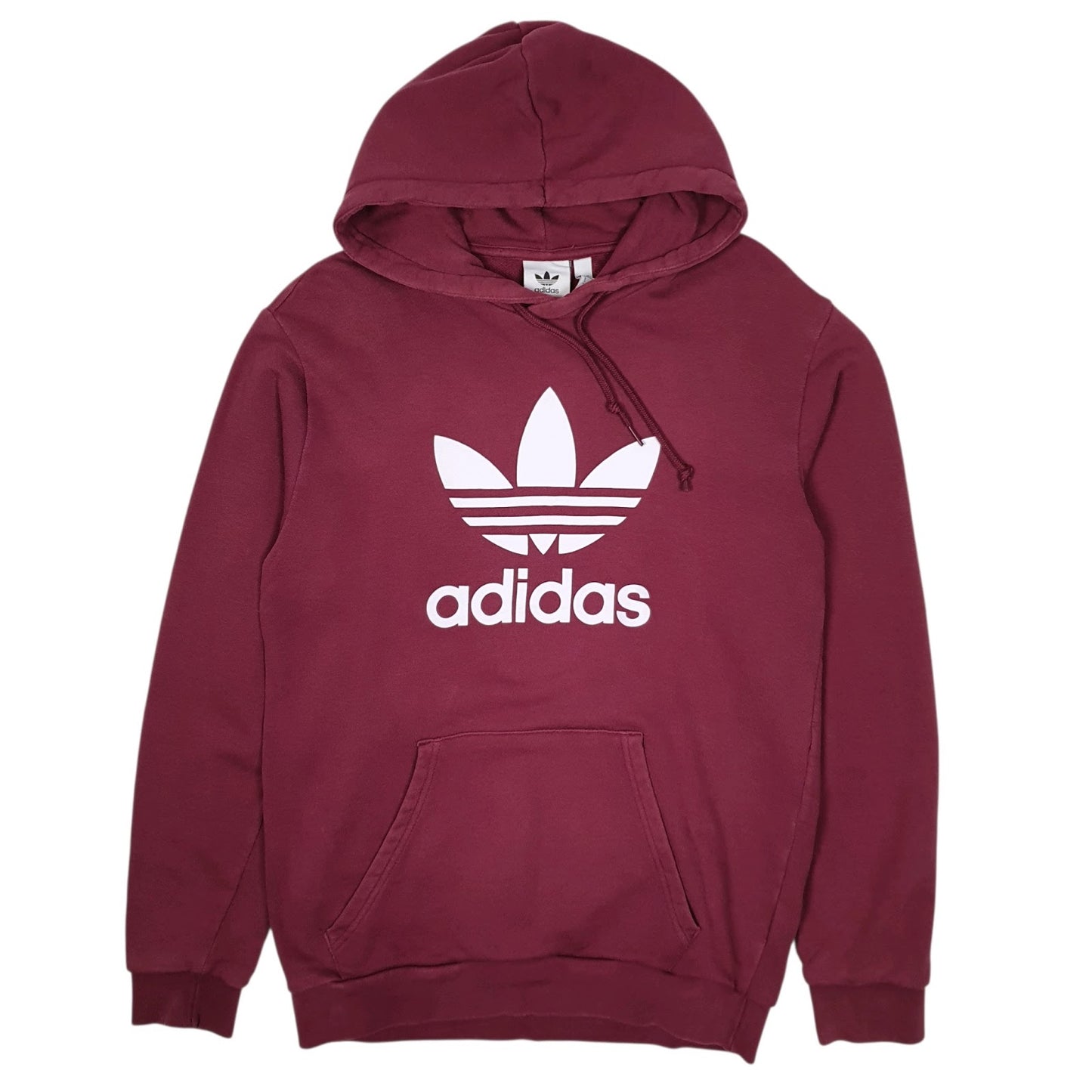 Mens Burgundy Adidas  Hoodie Jumper