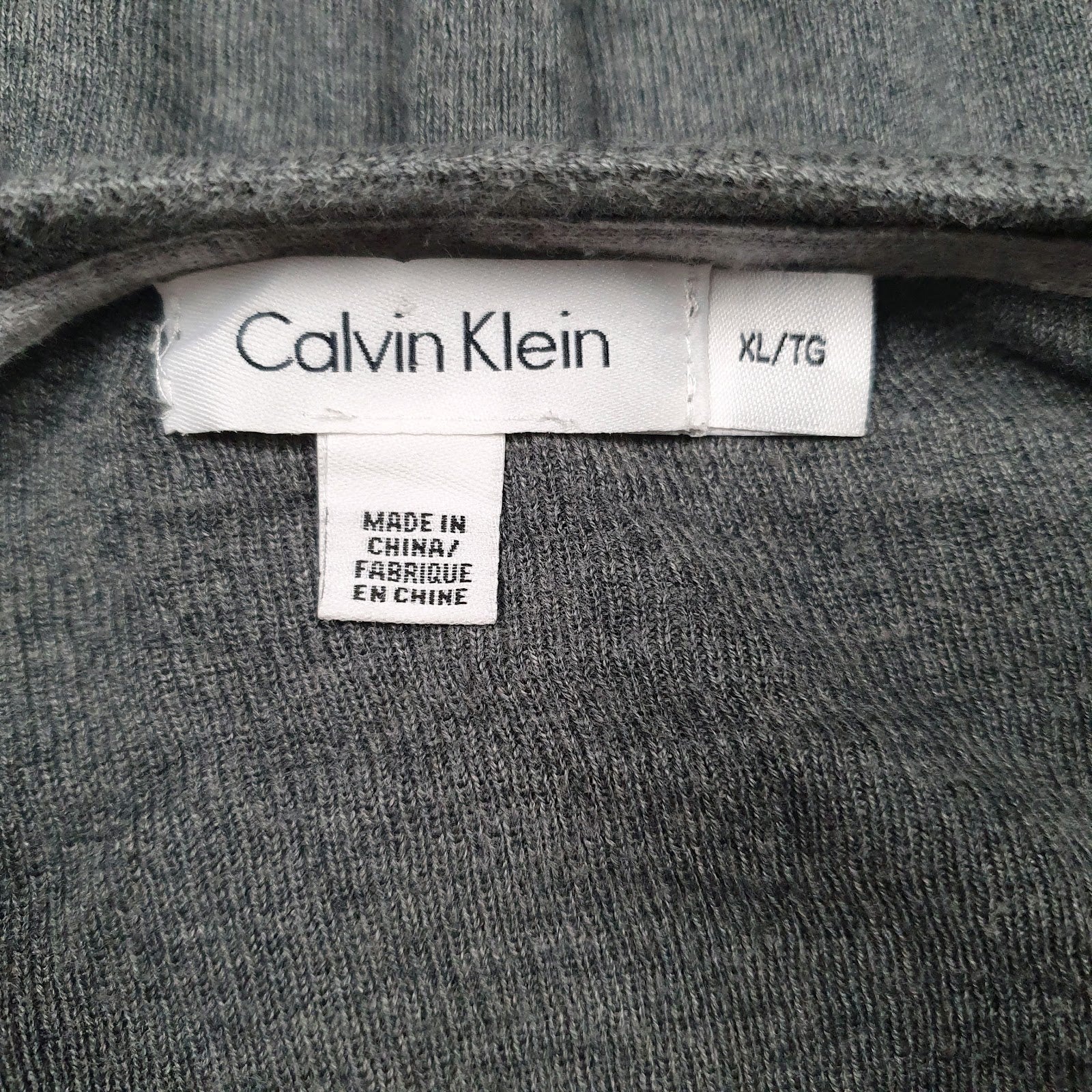 Mens Grey Calvin Klein  V Neck Jumper