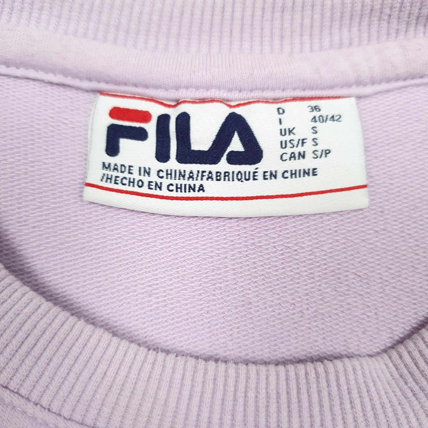 Womens Purple Fila  Crewneck Jumper