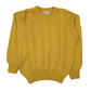 Womens Yellow Champion Vintage Cable Knit Crewneck Jumper