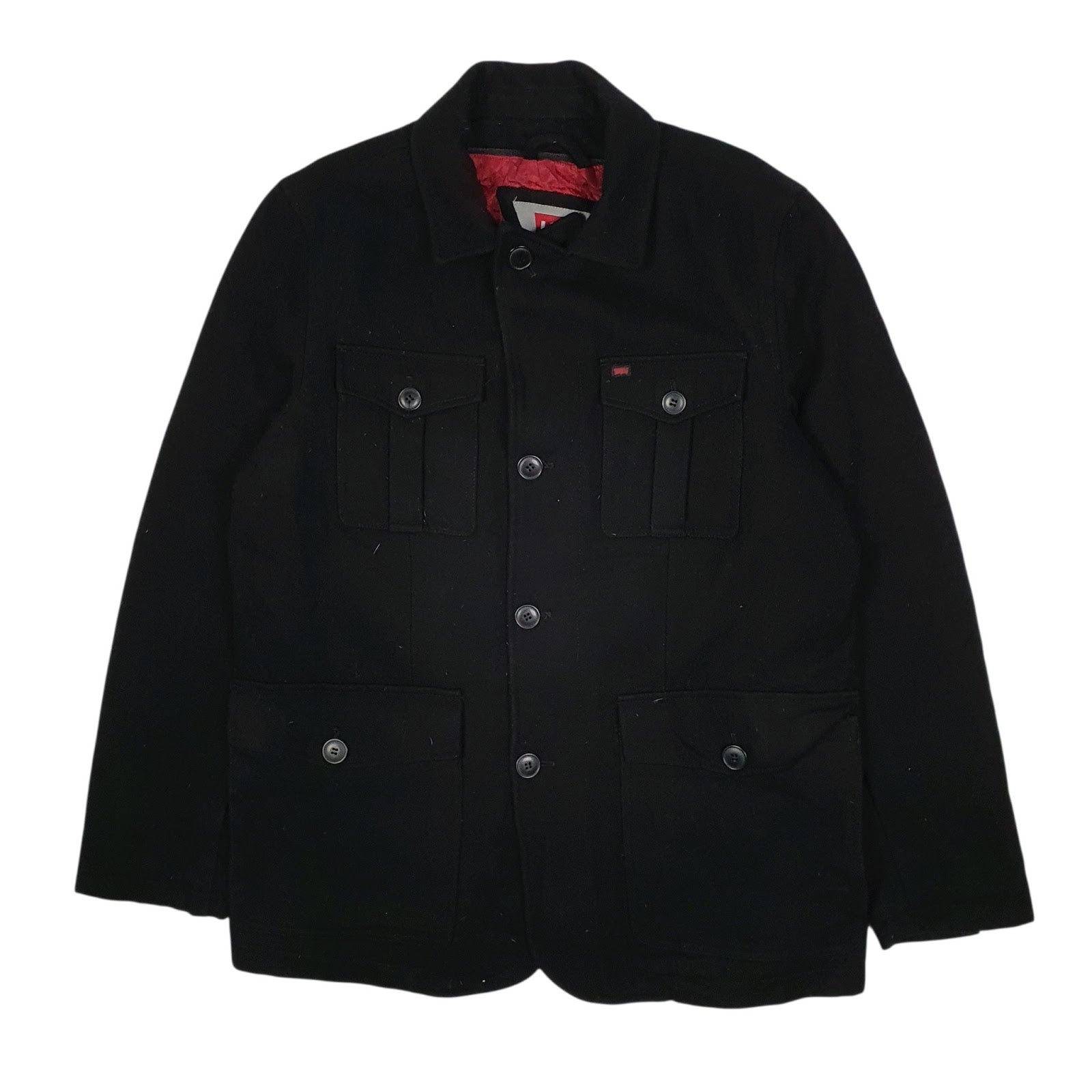 Mens Black Levis Cruiser Bomber  Coat