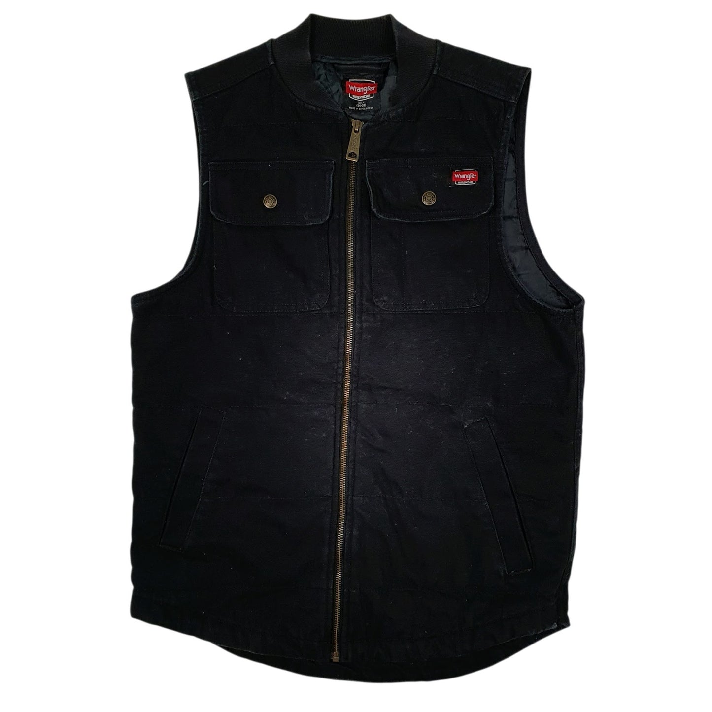 Mens Black Wrangler Vest Bodywarmer Workwear  Coat