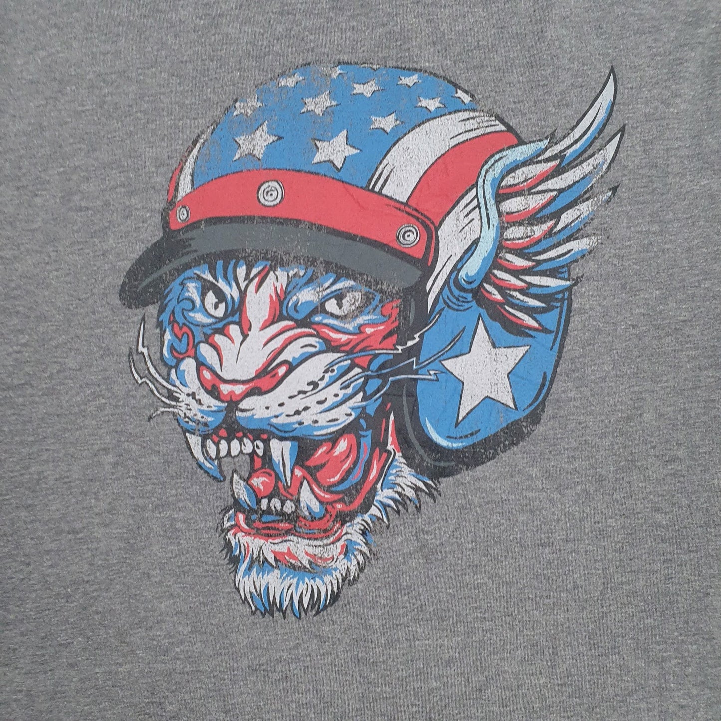 Mens Grey Celebrate Patriotic Graphic  T Shirt