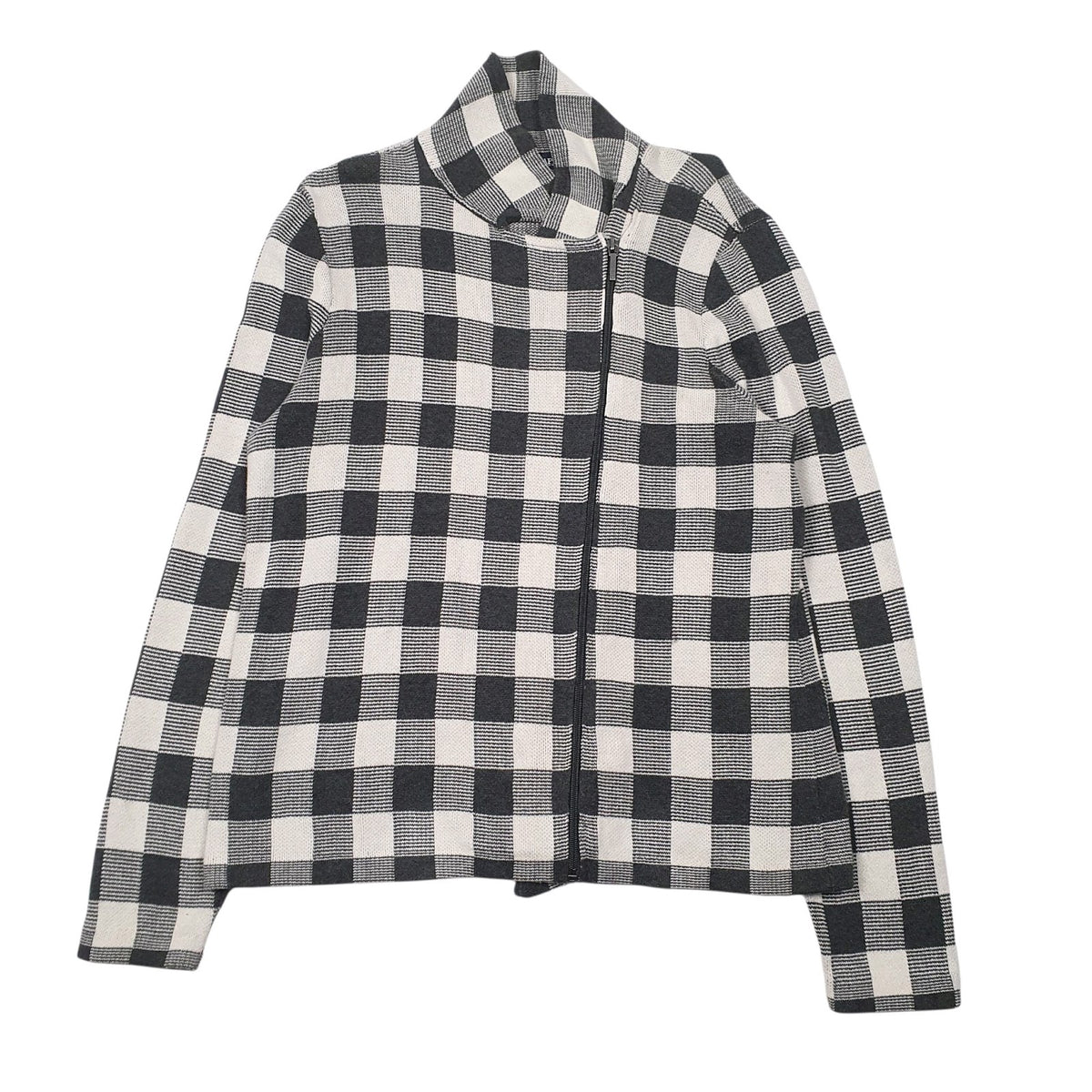 Womens Grey Chaps  Full Zip Jumper