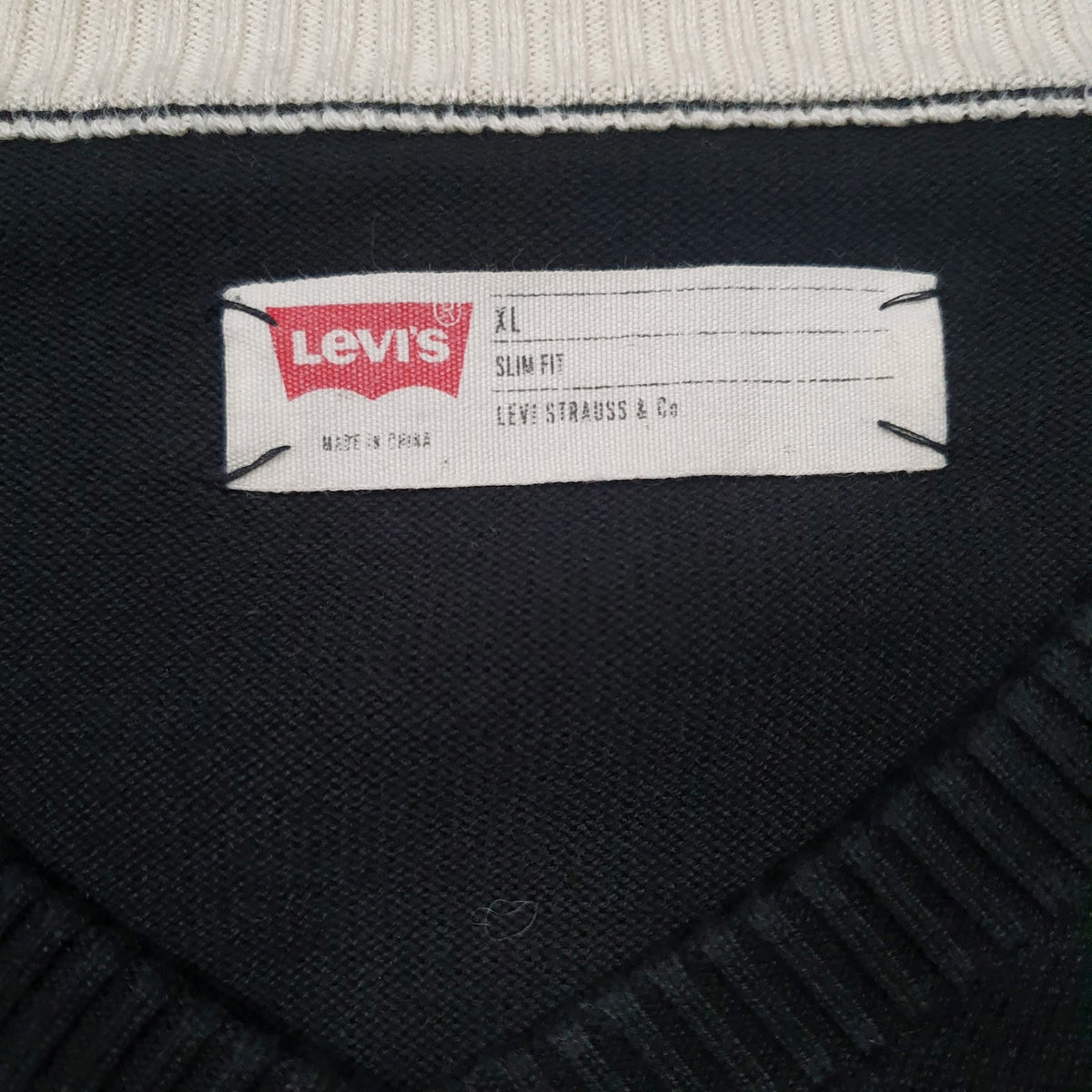 Mens Black Levis  Crewneck Jumper