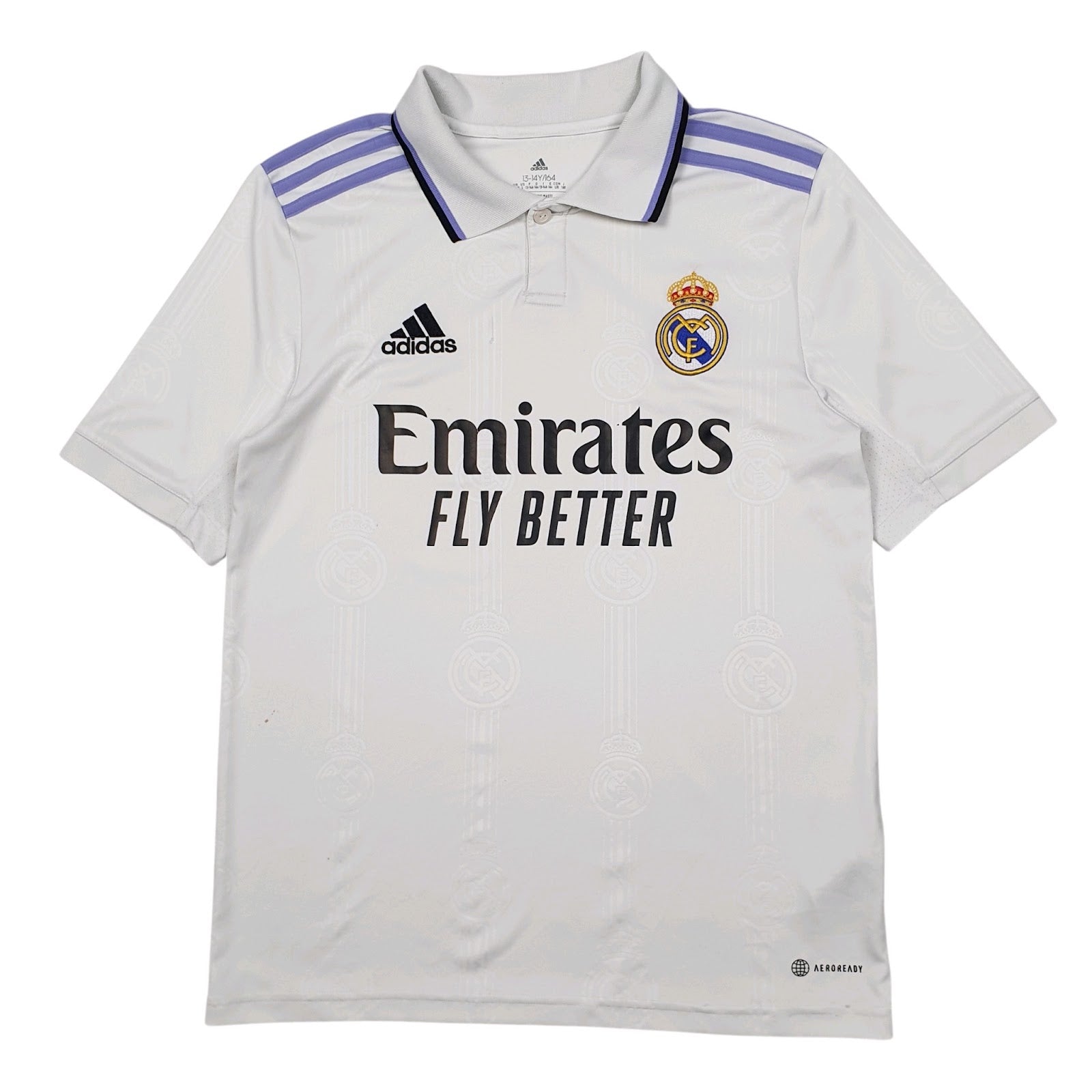 Mens White Adidas Real Madrid FC Short Sleeve Polo Shirt