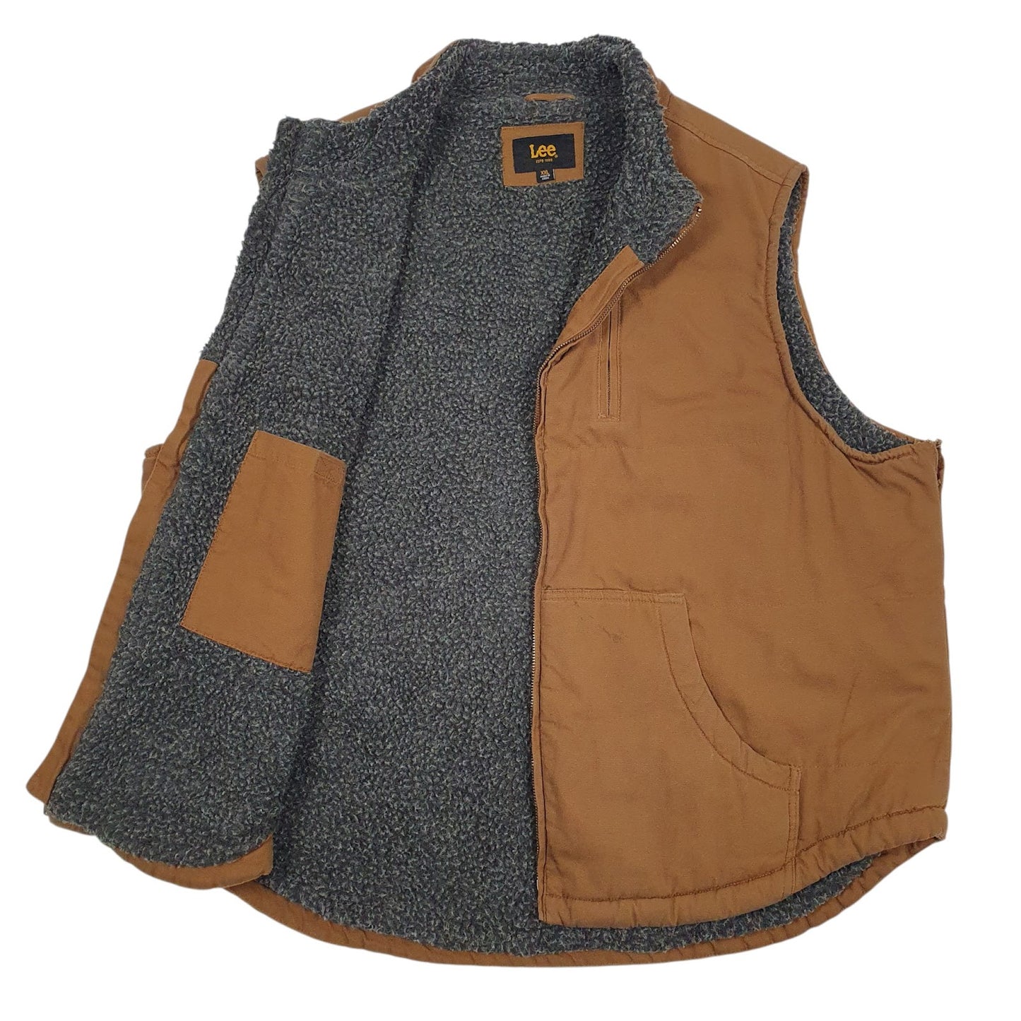 Mens Brown Lee Sherpa Lined  Coat