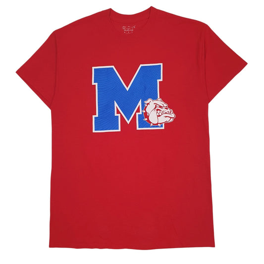 Mens Red Gildan  Short Sleeve T Shirt