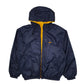 Mens Navy Reebok Reversible Fleece Lined Hoodie Coat