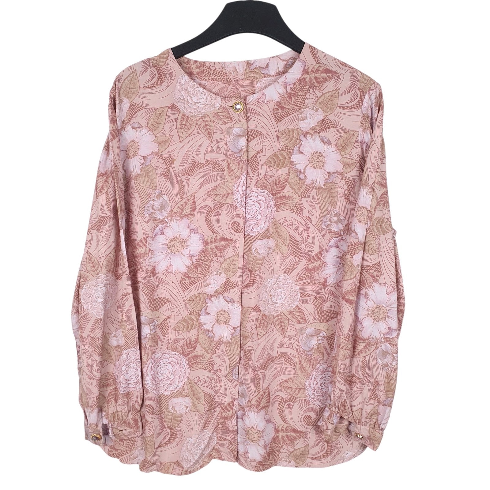 Womens Pink Unbranded Blouse Long Sleeve Shirt