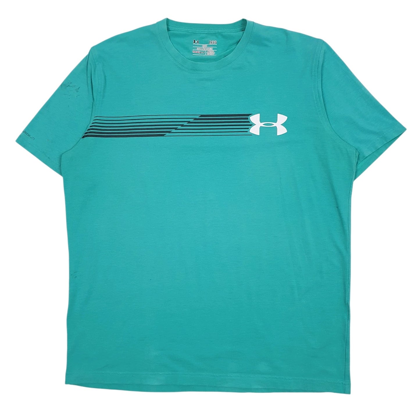 Mens Blue Under Armour Heat Gear Short Sleeve T Shirt
