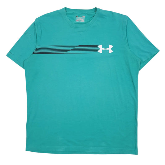 Mens Blue Under Armour Heat Gear Short Sleeve T Shirt