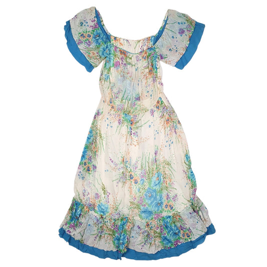 Womens Blue Unbranded  Short Sleeve Dress