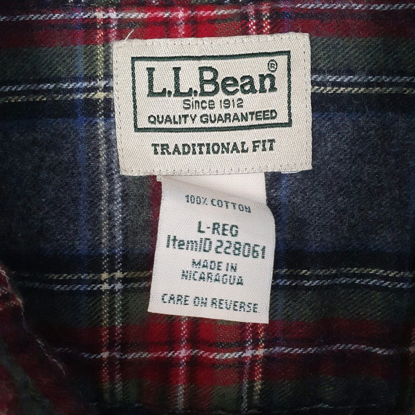 Mens Grey L.L.Bean Flannel  Shirt